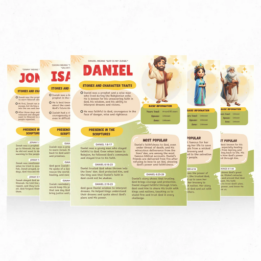 History of 54 Biblical Heroes - Bible Studies for Children
